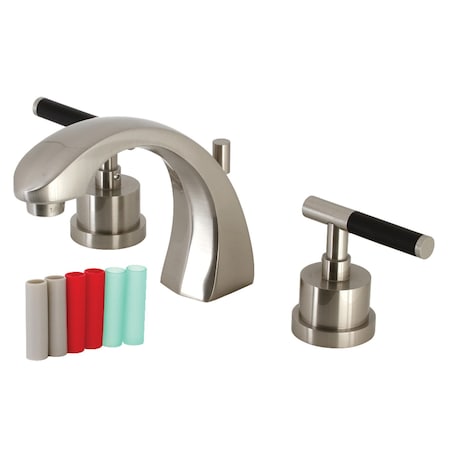 Kingston Brass KS4988CKL Widespread Bathroom Faucet with Brass Pop-Up, Brushed Nickel KS4988CKL